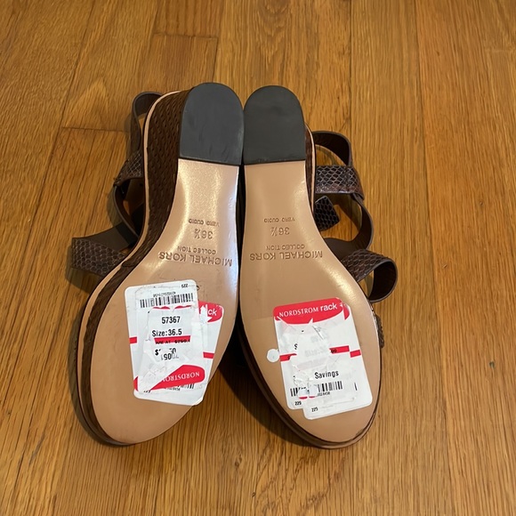 Michael Kors Collection Varick Snake Print Wedge Sandals - Picture 12 of 12